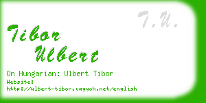 tibor ulbert business card